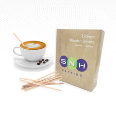 Wooden Coffee Stirrer 190MM Box 1000 Pieces