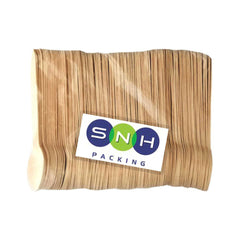 Disposable Wooden Spoon Beige 90GM 50 Pieces