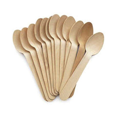 Disposable Wooden Spoon Beige 90GM 50 Pieces