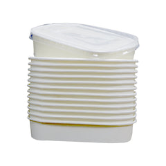 White Paper Container 500ML With PP Lid 25 Pieces