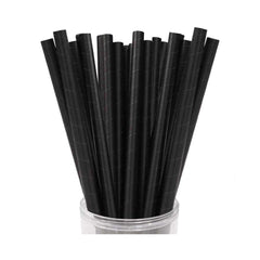 Paper Straw Black 6 MM 250 Pieces