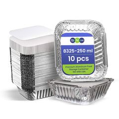 Aluminium Container AC8325 With Lid 250ML
