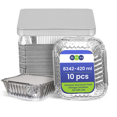 Aluminium Container AC8342 With Lid 420ML