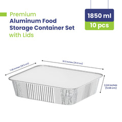 Aluminium Container AC83185 With Lid 1850ML