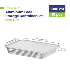 Aluminium Container AC83190 With Lid 1900ML