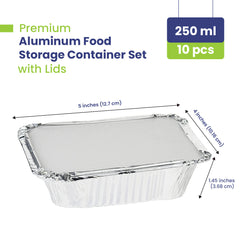 Aluminium Container AC8325 With Lid 250ML