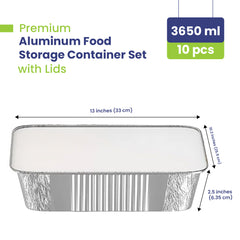Aluminium Container AC73365 With Lid 3650ML