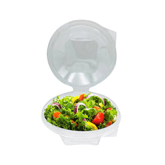 Plastic Clear Salad Bowl 24oz Hinged