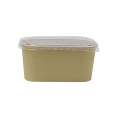 Kraft Paper Container 1000ML PP Lid 1X300 Pieces