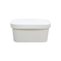 White Paper Container 1000ML With Paper Lid 300 Pieces