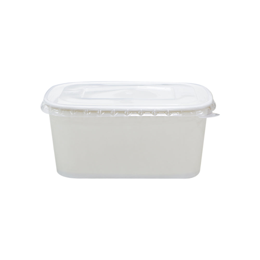 White Paper Container 1000ML With PP 300 Pieces