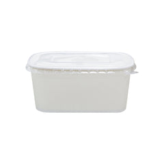 White Paper Container 1000ML With PP 300 Pieces