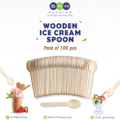 Disposable Wooden Ice Cream Spoon