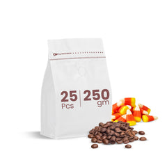 White Coffee Pouch With Valve 25 Pieces