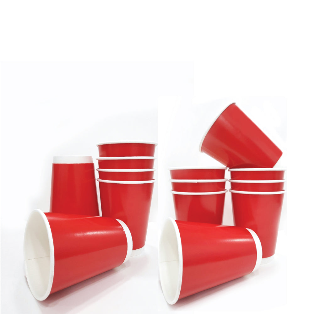 Double Wall Coffee Cup Red Without Lid 50 Pieces