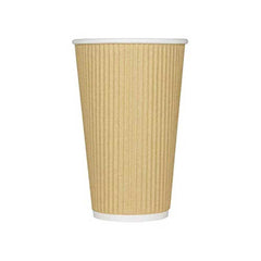 Kraft Ripple Coffee Cup 16 Oz Without Lid 10 Pieces