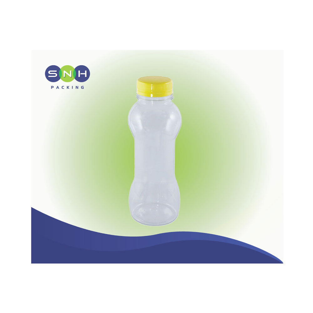 Plastic Juice Bottle 330ml Dumbel Shape Lid 160 Pieces