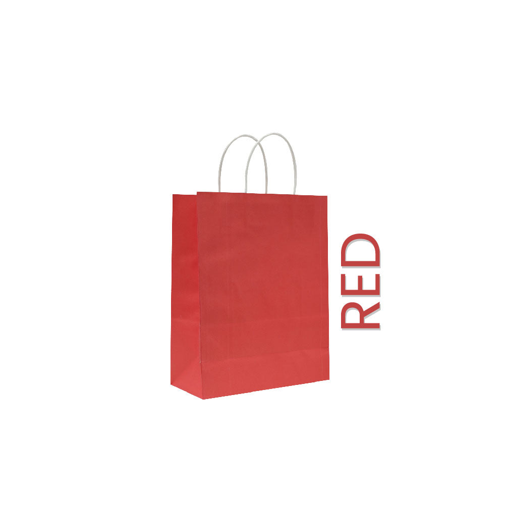 Red Paper Bag 16X8X22CM Twisted Handle