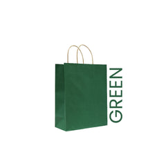 Green Paper Bag 16X8X22CM Twisted Handle