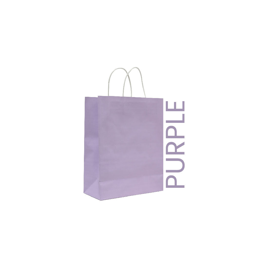 Purple Paper Bag 16X8X22 Cm Twisted Handle