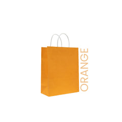 Orange Paper Bag 16X8X22CM Twisted Handle