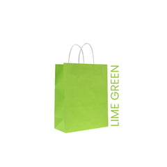 LimeGreen Paper Bag Twisted Handle 16X8X22CM 10 Pieces