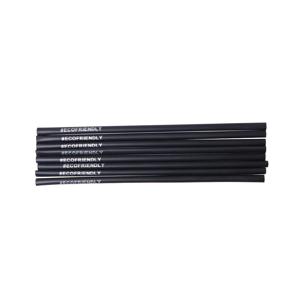 Eco Friendly Biodegradable Straw 6MM Black 10000 Pieces