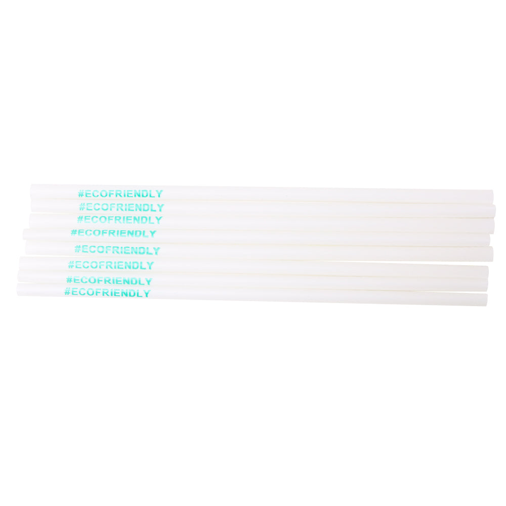 Eco Friendly Biodegradable Straw 6MM White 10,000 Pieces