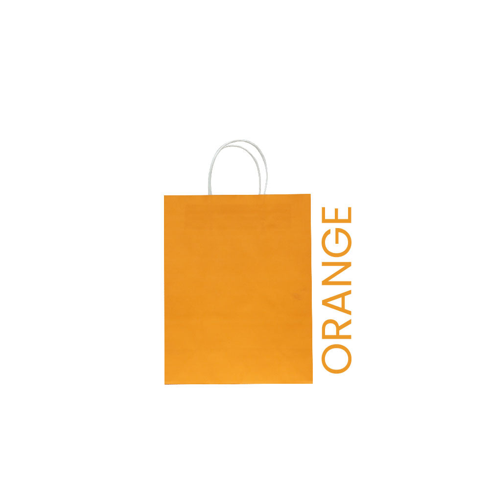 Orange Paper Bag 16X8X22CM Twisted Handle