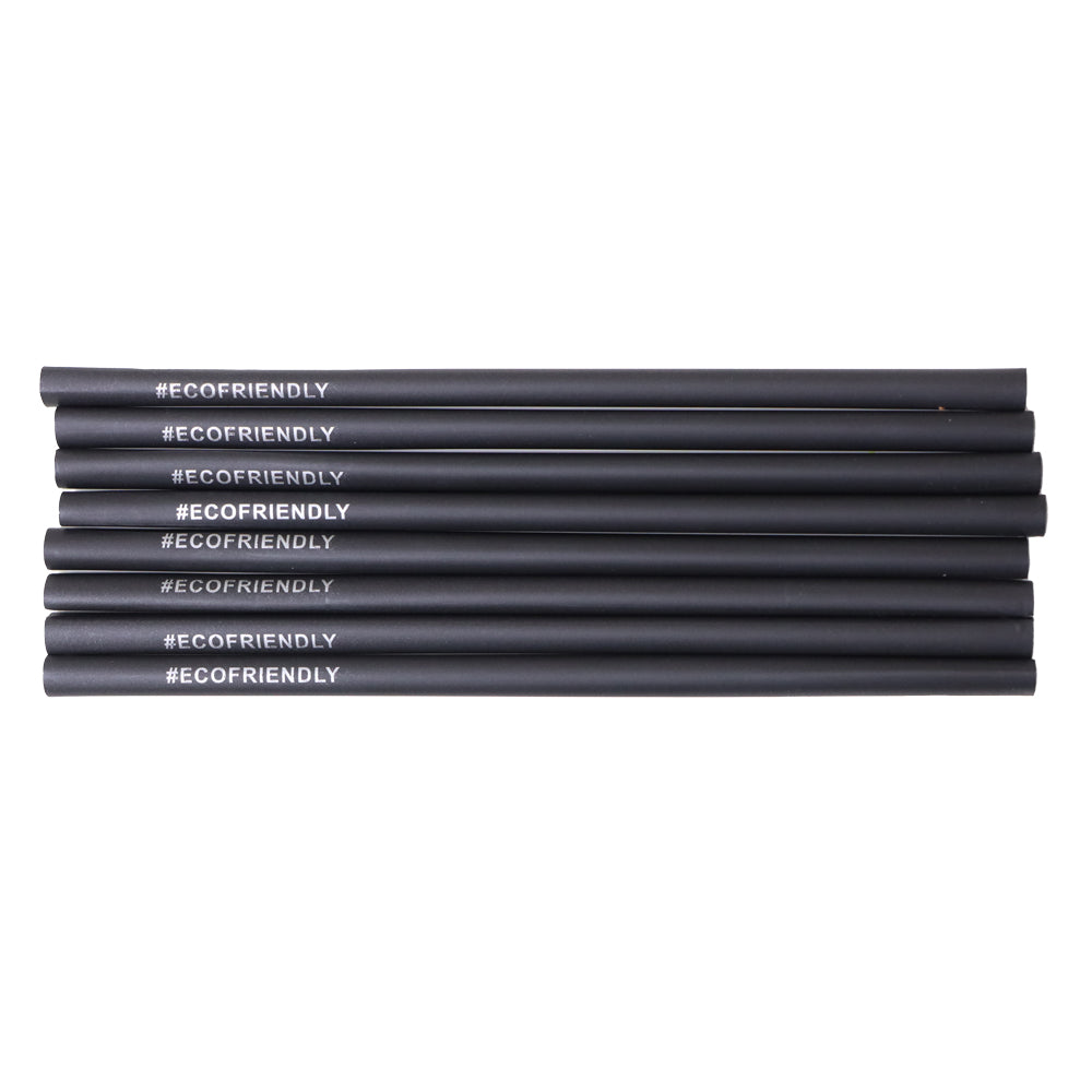 Eco Friendly Biodegradable Straw 8MM Black 100 Pieces