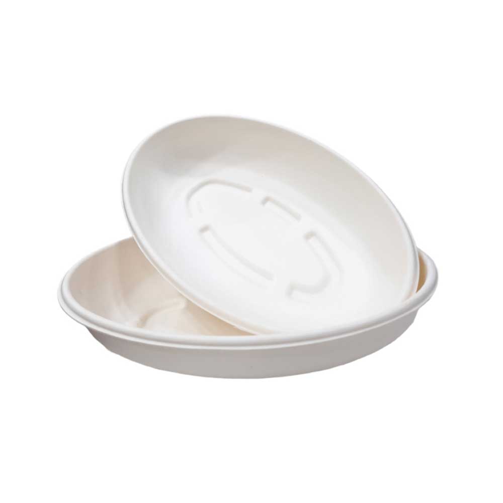 Bagasse Burrito Bowl White 18 Oz Clear Lid 1X300 Pieces