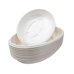 Bagasse Burrito Bowl White 18 Oz Clear Lid 1X300 Pieces