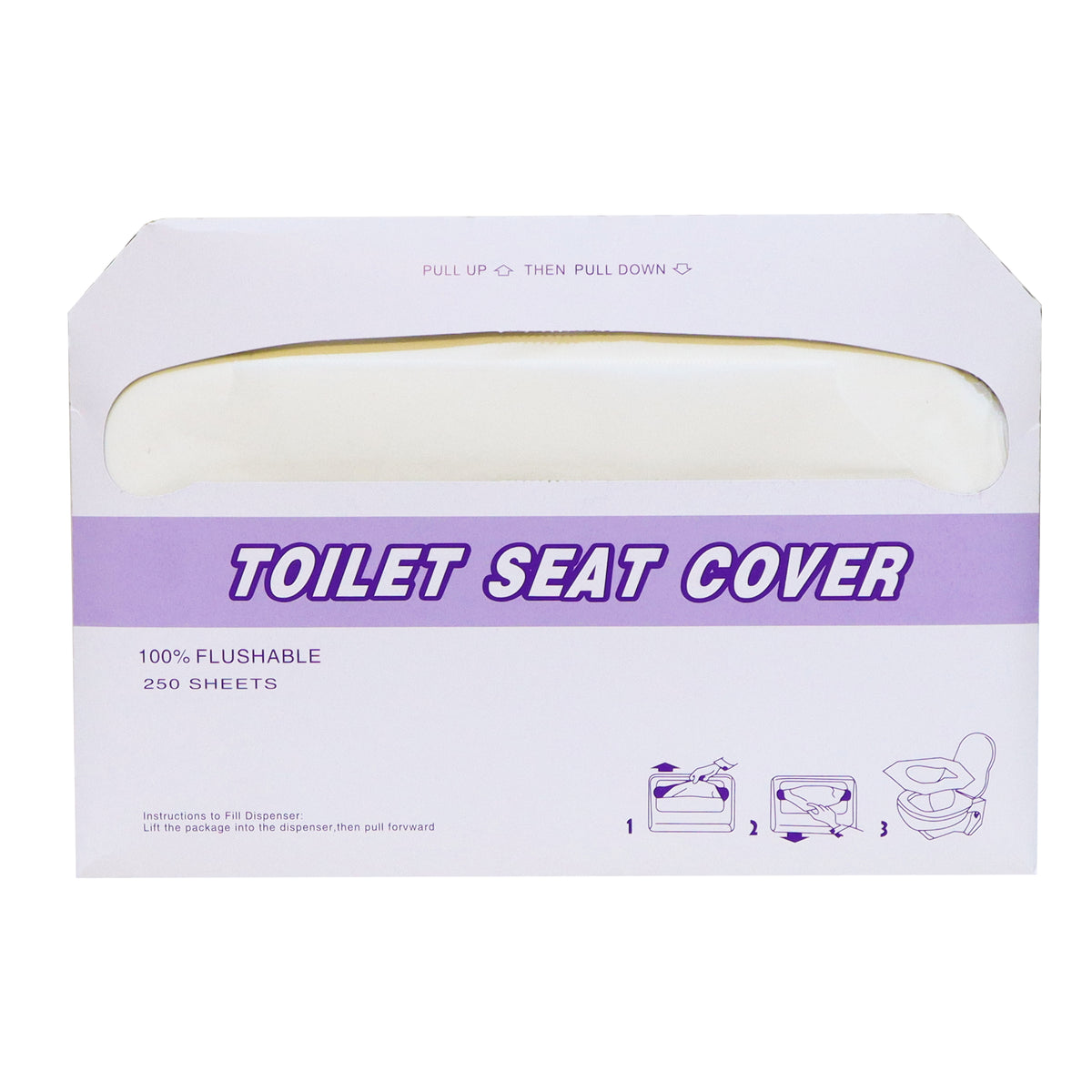 Disposable Paper Toilet Seat Cover 250 Sheets 1 Pack