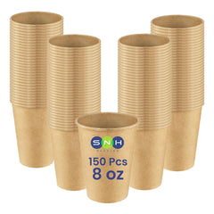 Single Wall Paper Cup Brown 8 Oz Without Lid