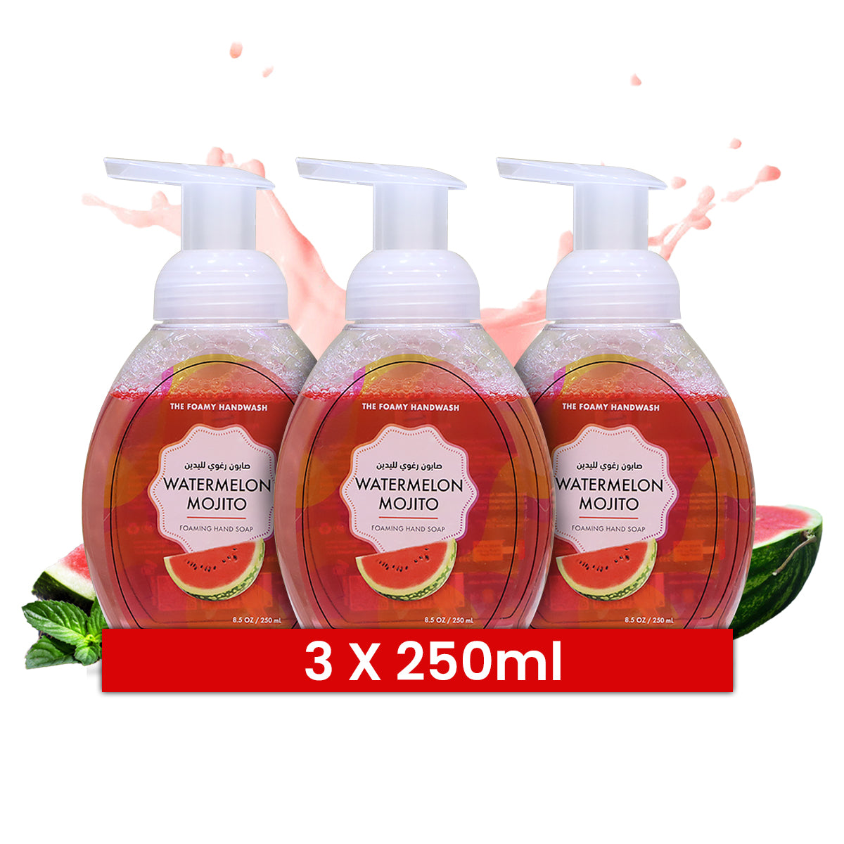 Hand Wash Watermelon Mojito Liquid 250ML With Foaming Pump