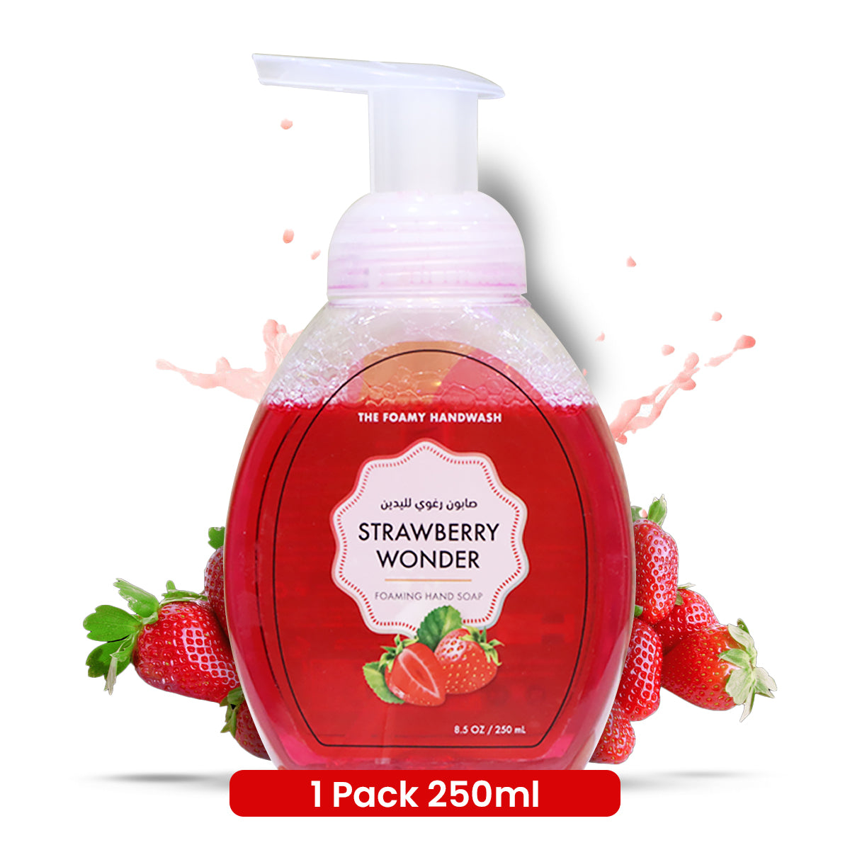 Hand Wash Strawberry Wonder Liquid 250ML With Foaming Pump