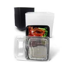 Microwave Container With Lid 2 Compartment 1X150 Pieces