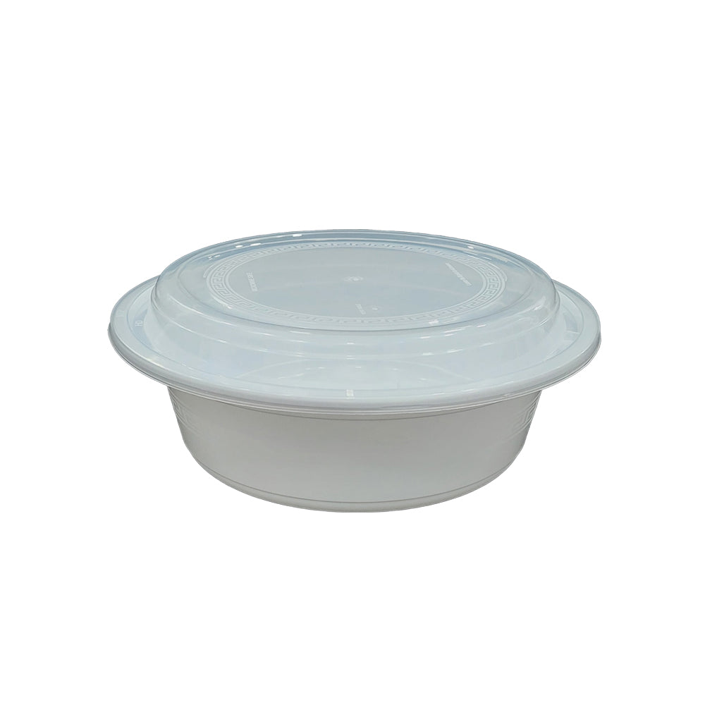 Microwave Container White With Lid 1X150 Pieces