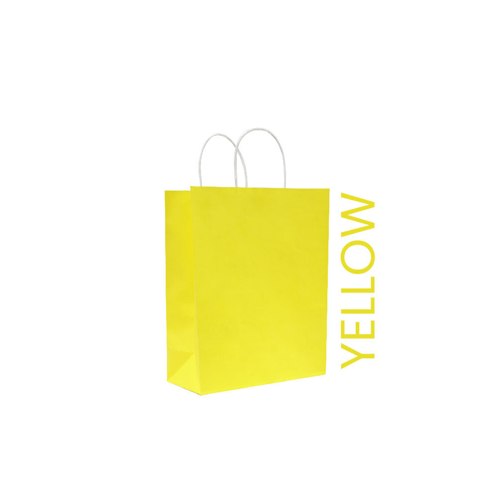 Yellow Paper Bag 22X11X27 Cm Twisted Handle