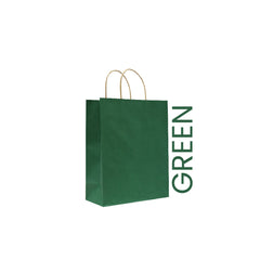 Green Paper Bag 22X11X27CM Twisted Handle