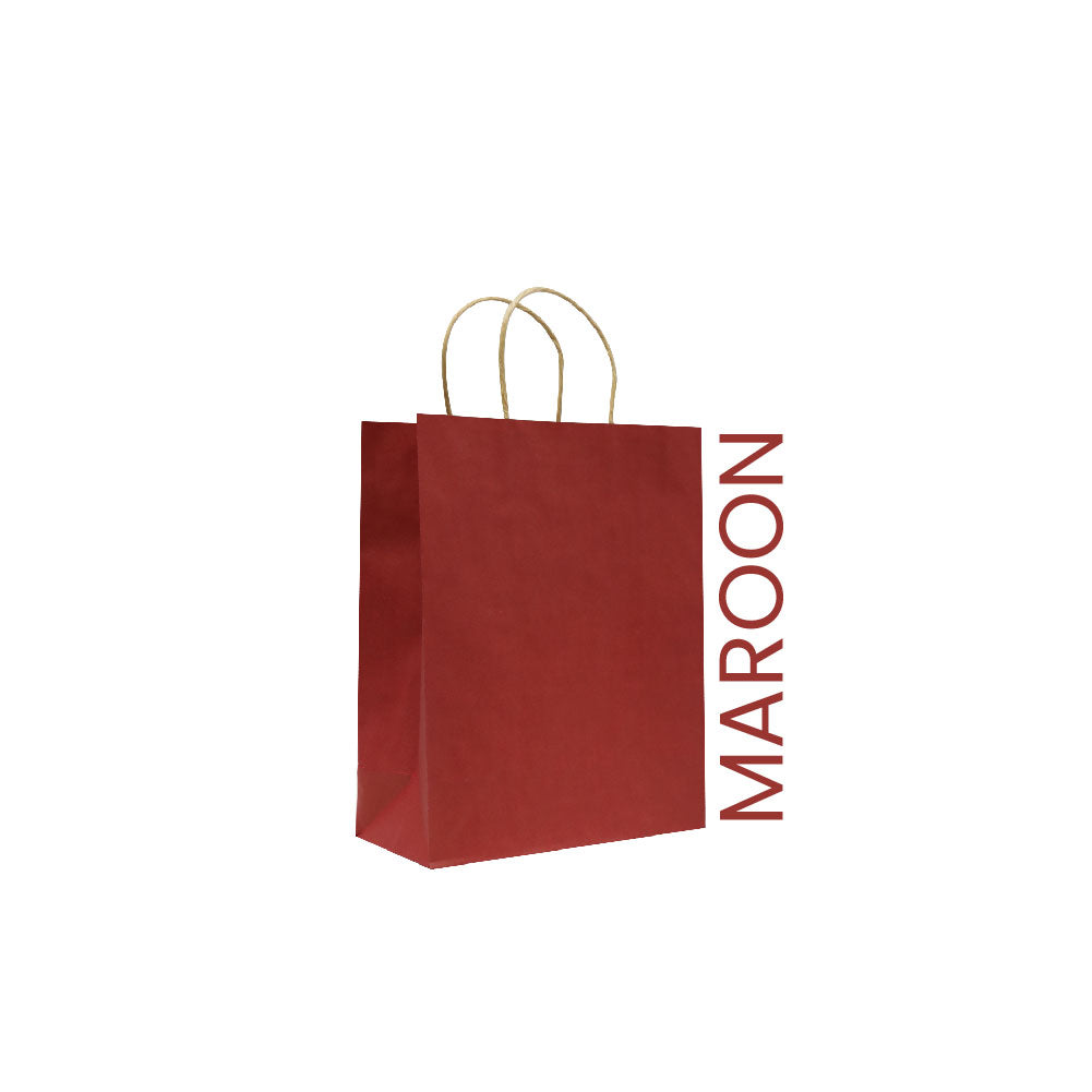 Maroon Paper Bag 22X11X27CM Twisted Handle