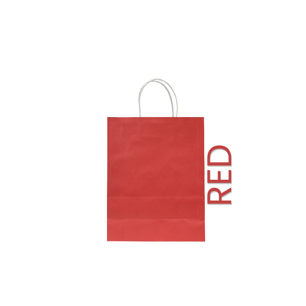 Red Paper Bag 22X11X27CM Twisted Handle