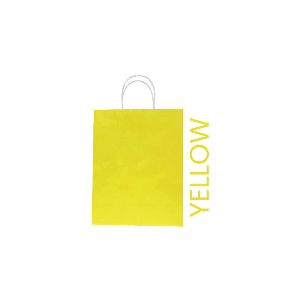 Yellow Paper Bag 22X11X27 Cm Twisted Handle