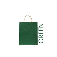 Green Paper Bag 22X11X27CM Twisted Handle