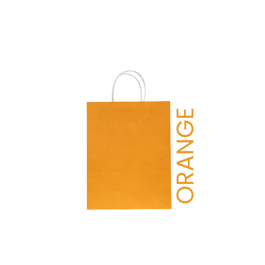 Orange Paper Bag 22X11X27CM Twisted Handle