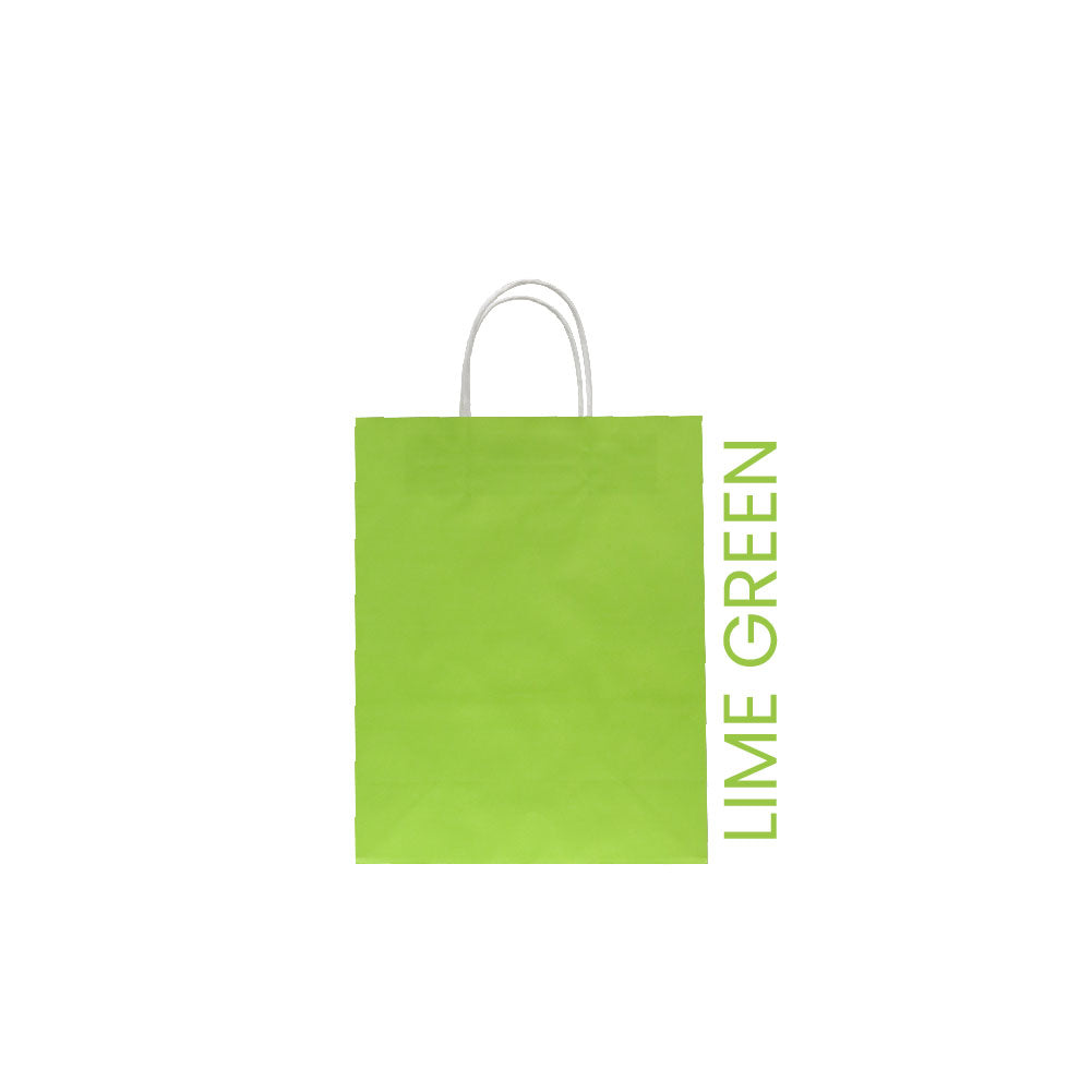 LimeGreen Paper Bag 22X11X27 Cm Twisted Handle