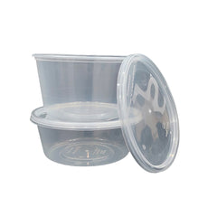 Clear Round Microwavable Container 500 Pieces