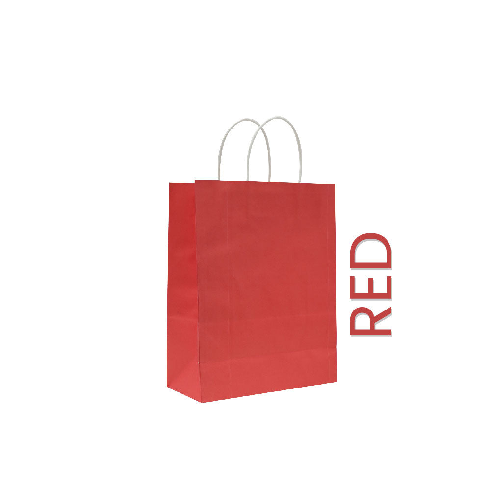 Red Paper Bag 26X12X33CM Twisted Handle