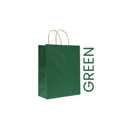 Green Paper Bag 26X12X33CM Twisted Handle