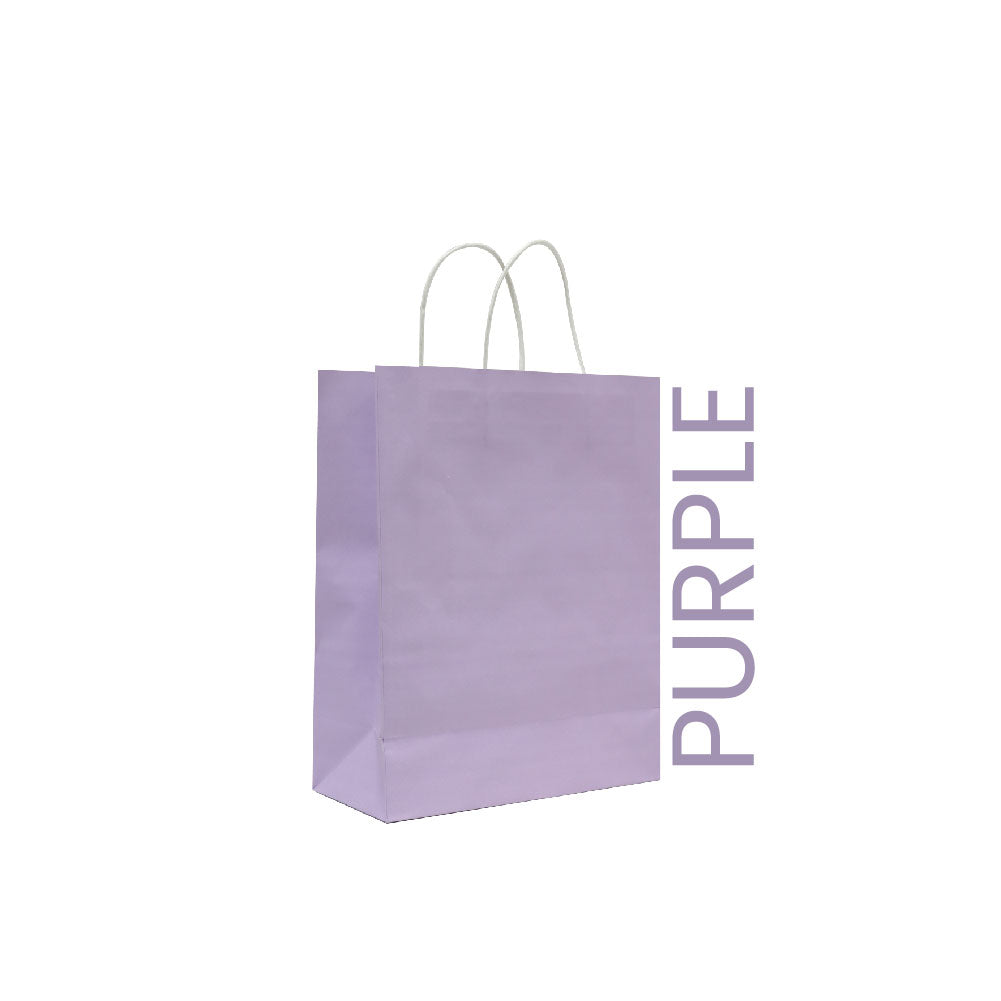 Purple Paper Bag 26X12X33CM Twisted Handle